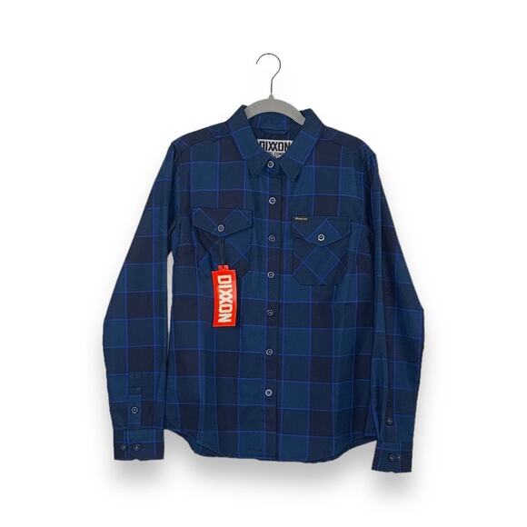 NWT Dixxon Limited Edition Snap-On Tools Blue Plaid Flannel Button Up Shirt RARE - Picture 1 of 13